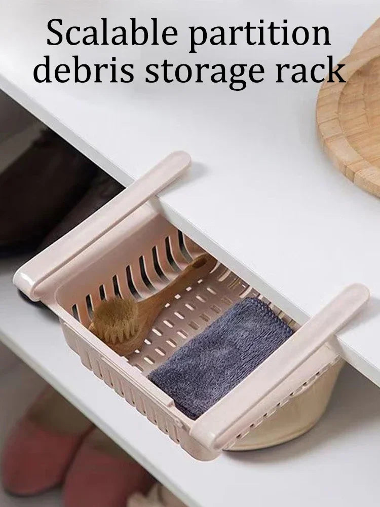 1Pc Refrigerator Storage Basket Flexible Expandable Fridge Organizer Drawer Storage Rack Storage Fresh Box Freezer Box Storage