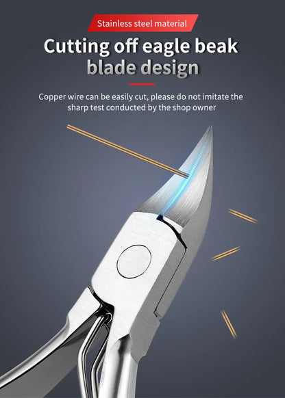 Stainless Steel Nail Scissors Dead Skin Cuticle Remover Nail Clippers Ingrown Toenail Foot Care Tool Eagle Beak Plier