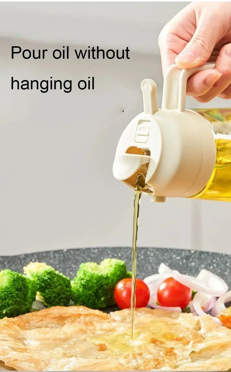 2in1 500ml Plastic Spray Oil Sprayer Bottle Spray Oil Dispenser Oil Jar Cruet BBQ Kitchen Baking Roasting Picnic Kitchen Tool