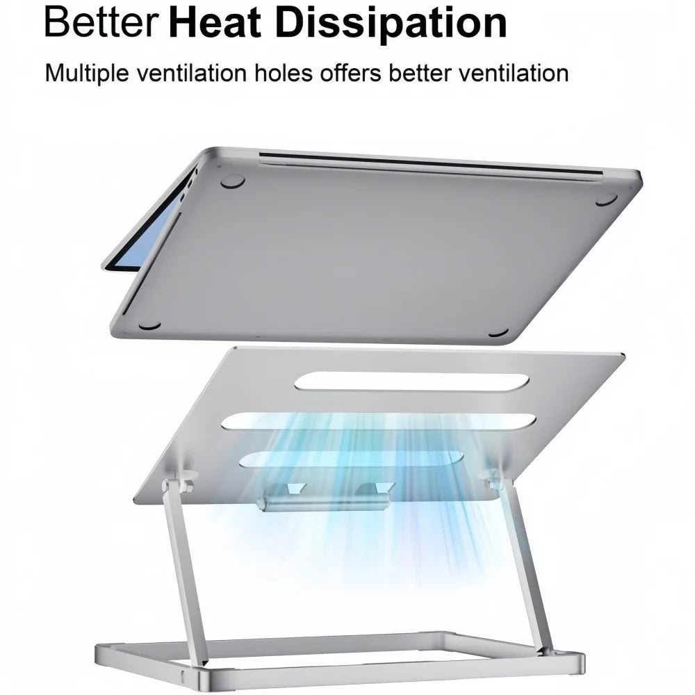 Laptop Stand for Desk, Height Adjustable Laptop Riser Aluminum Portable Laptop Holder, Holds All Notebook up to 17.3 Inches