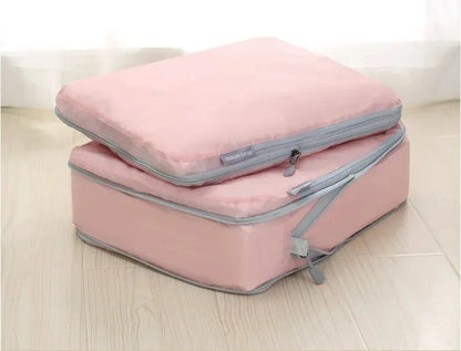 1pc Portable Travel Compression Packing Cubes Bag Suitcase Clothes Organizers Waterproof Luggage Storage Cases Drawer Bags