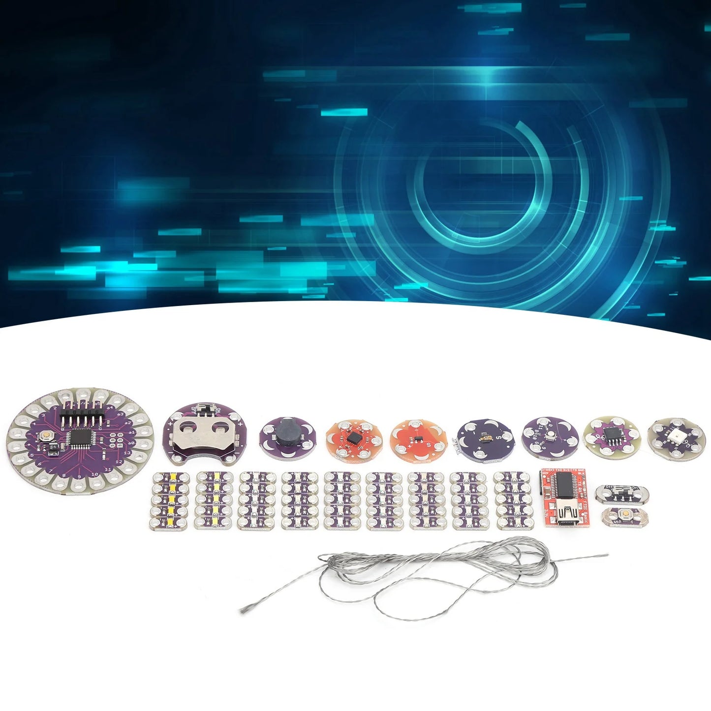 Complete Starter Kit Electronics Starter Kit Electronics Starter Kit Conductive Thread Set Development Board Industrial Supplies