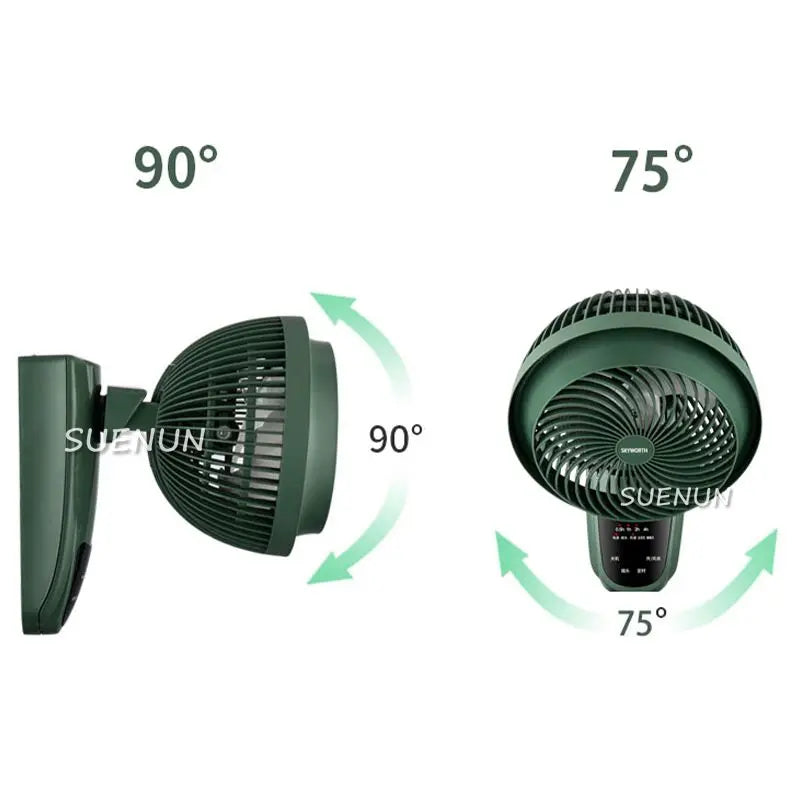 Air circulating wall fan Wall mounted household wall mounted electric fan Kitchen Toilet Non perforated wall electric fan Remote