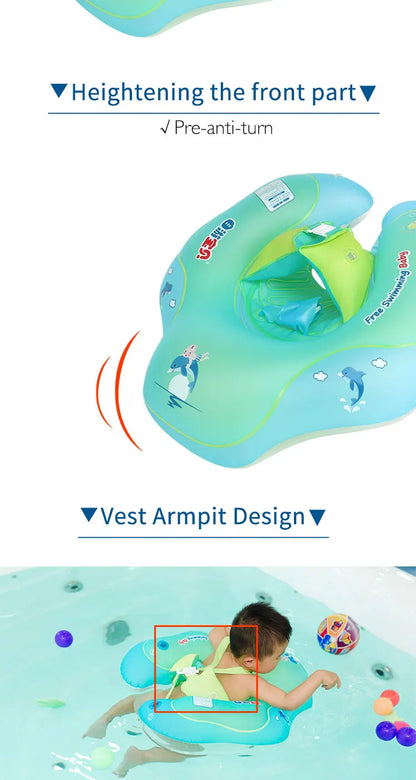 Inflatable Baby Swimming Ring Armpit Floating Kid Swimming Pool Accessories Circle Bathing Inflatable Toddler Rings Water Toys