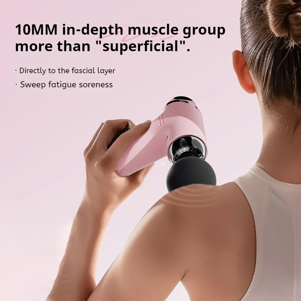 Mini Massage Gun Deep Tissue Muscle Relief Electric Portable for Home Gym Sports Recovery Rechargeable Tool