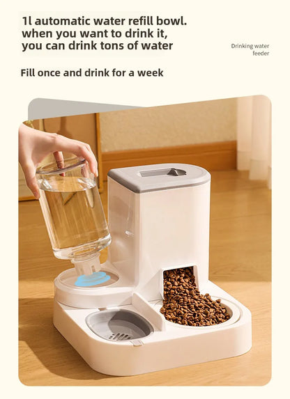 Pet automatic drinking water feeder Integrated large capacity dry and wet separation Ceramic bowl Stainless steel bowl