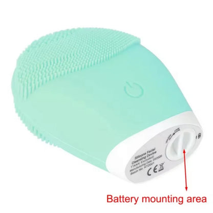 Electric Silicone Facial Cleanser Massager Skincare Massage Tool Beauty Machine Vibration Cleaning Of Pores Self Provided Batter