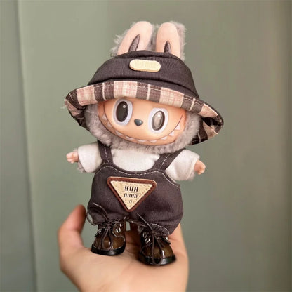 17cm Labubu Doll V1 Generation Cute Labubu Doll Outfit Sports And Casual Suits Pendant Accessories Gifts For Kids And Fans