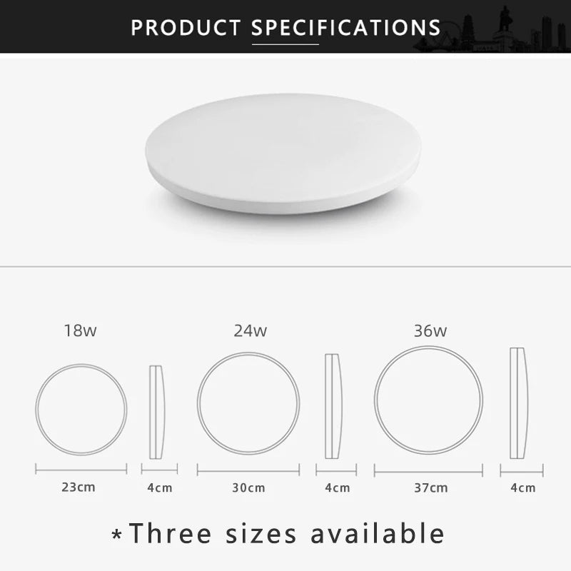 LED Ceiling Light 220V Round LED Light 18W 24W 36W Waterproof Dustproof For Indoor Living Room Bedroom Bathroom Led Fixtures