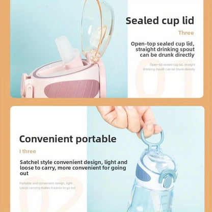 Leak-Proof Portable Water Bottle - Cute, Compact Design for Men & Women, PVC-Free Plastic, Ideal for Outdoor Activities & Travel