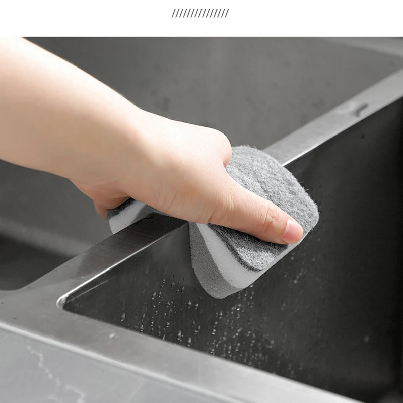 20pcs Double-sided Cleaning Sponges Pan Pot Cleaning and Maintenance Washing Sponges Household Scouring Pad Kit Tools Brush