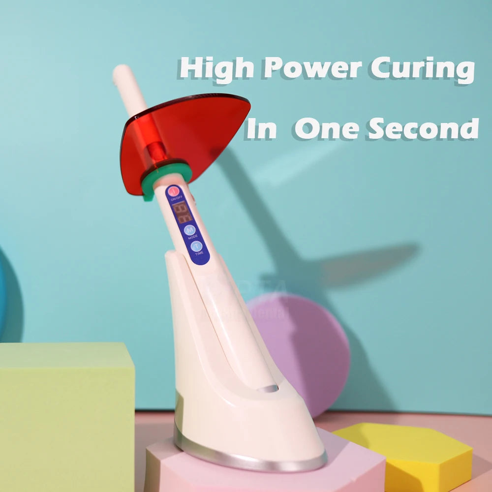 LED Dental Curing Lamp 1 second Light Cure with 3 Working Modes Full Power Adjustable Work Time Dentist Teeth Whitening Tool