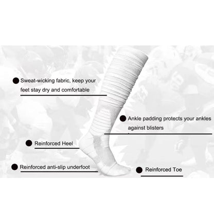 Football Socks Extra Long Padded Scrunch Athletic Socks Extra Long Stockings Outdoor Sports Accessories for Men Women