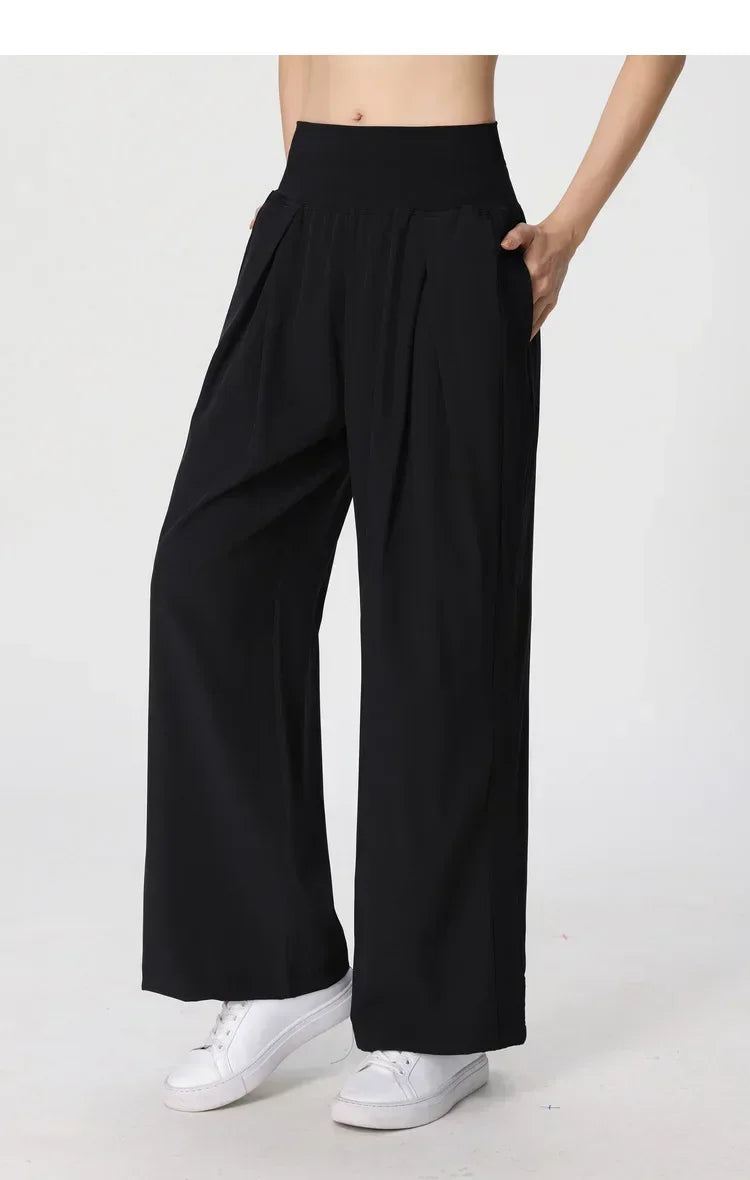 Yoga Pants Outdoor Loose Athletic Casual Pants Running Fitness Wide Leg Pants