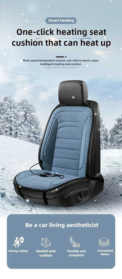 Heated Car Seat Cover Car Heating Cushion Winter Heated Seats Car Seat Warmer 12V Seat Cushion For Back And Seat