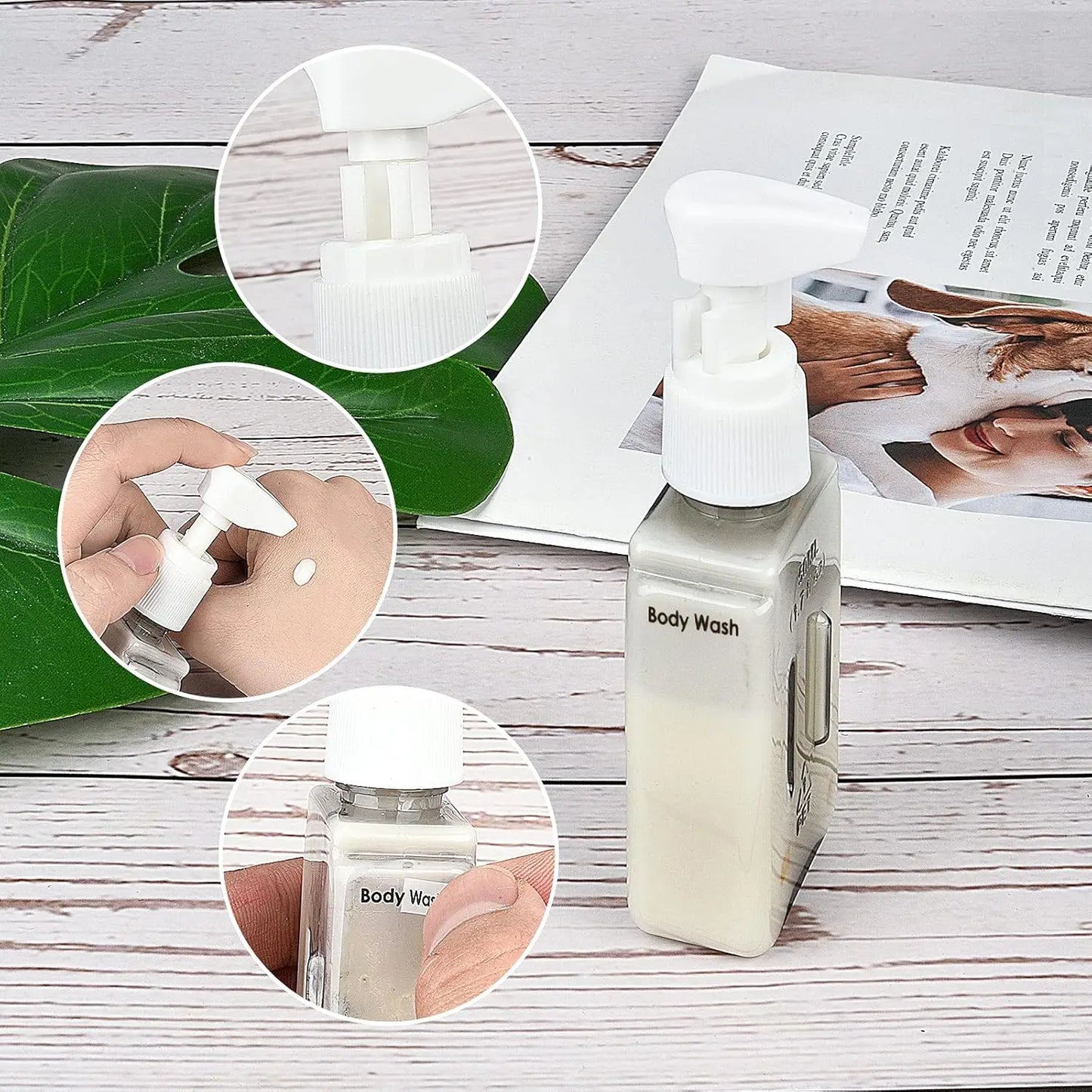 Travel Size Toiletries,4pcs Travel Container,Travel Bottle Leak Proof with Label,TSA Approved Reusable Containers For Toiletries