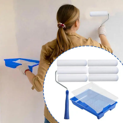 Paint Roller Tool Kit Foam Rolling Applicator For House Painting Paint Stick Roller For Home Renovation Craft Work On Cabinets