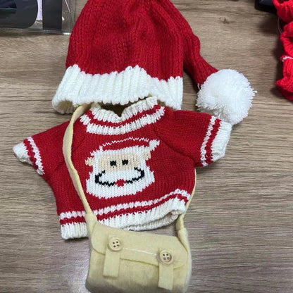 1set Clothes Suit Exquisite Soft Knitted Sweater DIY Accessories For 30cm Kawaii Yellow Duck Lalafanfan Plush Toys Stuffed Dolls