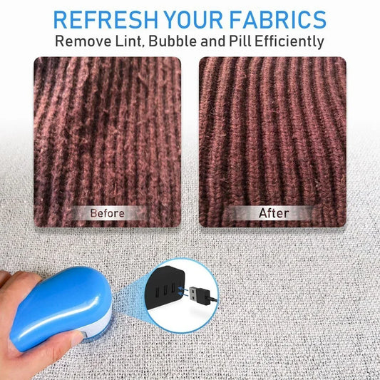 Electric Fabric Shaver Lint Remover USB Powered Cordless Sweater Cleaner for Clothes Sofa Home 1PC