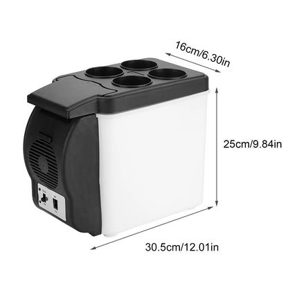 6L 12V Electric Car Refrigerator Portable Mini Fridge Freezer Vehicle Refrigeration And Heating Ice Box Car Electronic Devices