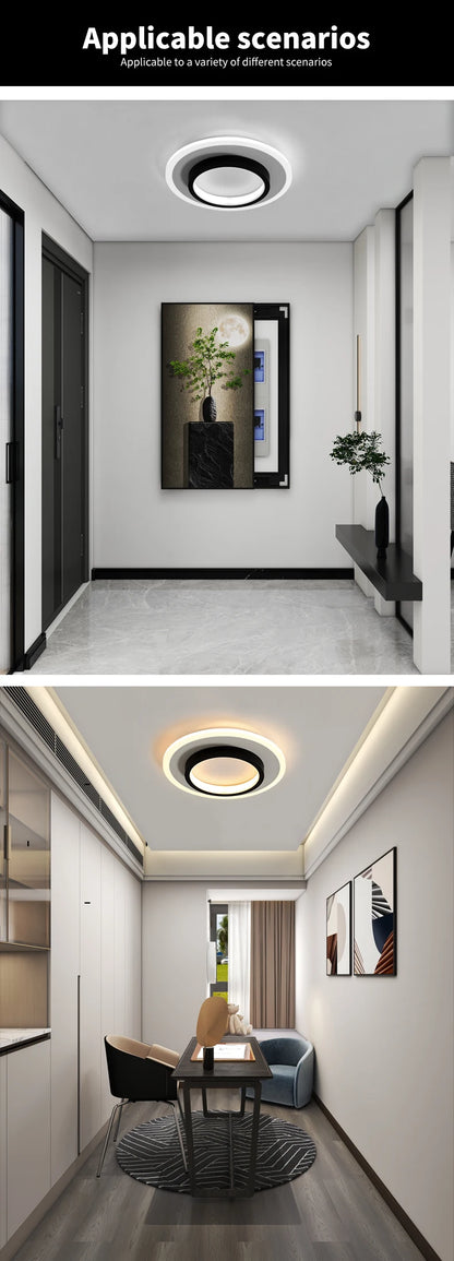 Modern Minimalist Decorative Ceiling Ceiling Lamp Bedroom Living Room Kitchen Aisle Interior Creative LED Round Lighting Lamps