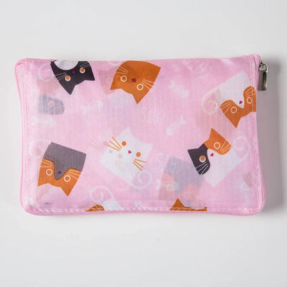 Waterproof Printing Reusable Shopping Bag Tote Bags Fashion Eco Friendly Shopping Bag Foldable Zipper Women's Handbags