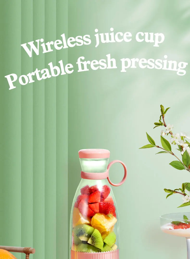 Portable Electric Juicer Cup 6 Blades USB Milkshake Blender Mini Fruit Milk Mixer Fresh Juice Sport Bottle for On-the-Go