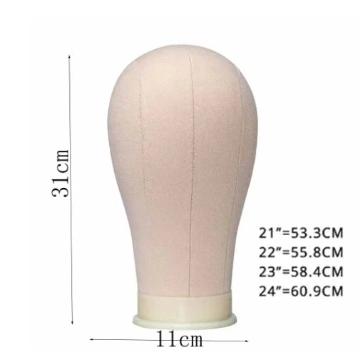 21-23inch Canvas Block Head Mannequin Wig Head Wig Stand Tripod with Head Mannequin Head Wig Display Styling Head With Stand