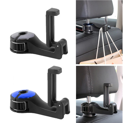 2 in 1 Car Back Seat Hook Portable Auto Seat Headrest Hanger Storage Hook Mobile Phone Bracket Handbag Cloth Clip