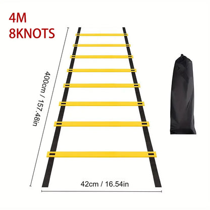 Sports Agility Ladder Football Adjustable Nylon Strap Jumping Ladder Speed Fitness Body Coordination Warm-Up Training Tool