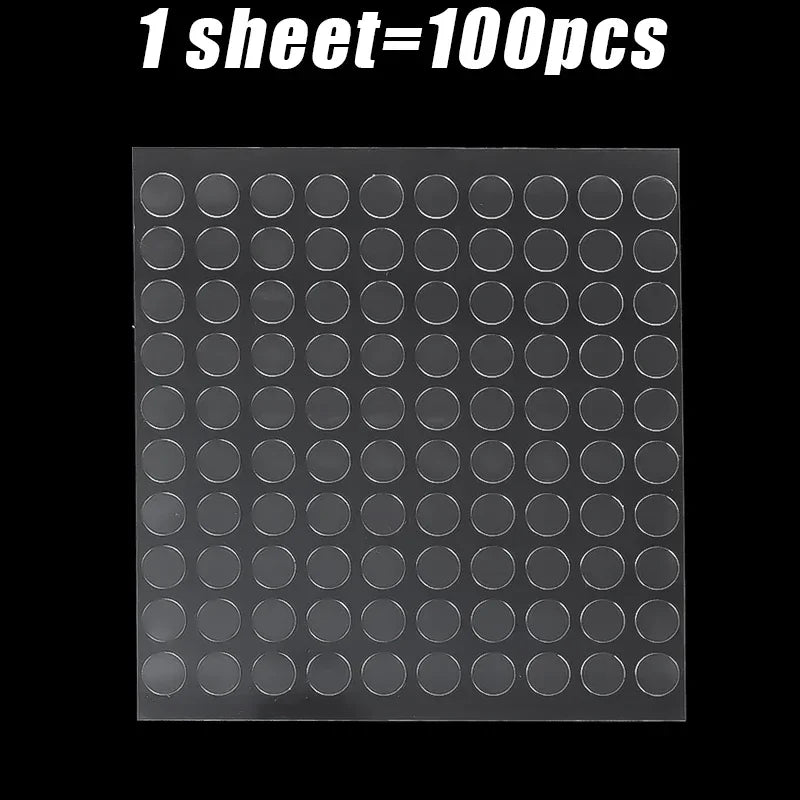 1000pcs Double Sided Gel Glue Pads DIY Removable Sticky Patch No Trace Wall Hanging Crafts Clear Round Square Self Adhesive Dots