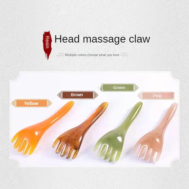 Head Massager Scalp Gua Sha for Body Neck Leg Massage Five-claw Head Scraping Stick Massage Scraping Claw Massage Visage Relax
