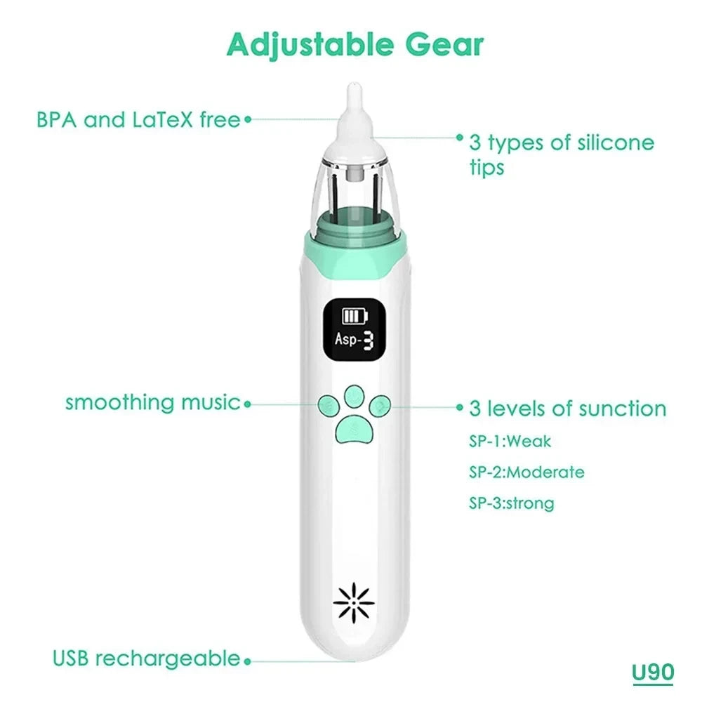 Nasal Aspirator For Infants And Young Children Nasal Washer Electric Newborn Baby And Children's Nasal Mucus Cleaning Tool