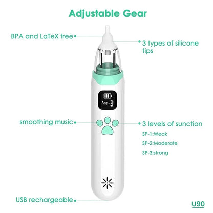 Nasal Aspirator For Infants And Young Children Nasal Washer Electric Newborn Baby And Children's Nasal Mucus Cleaning Tool