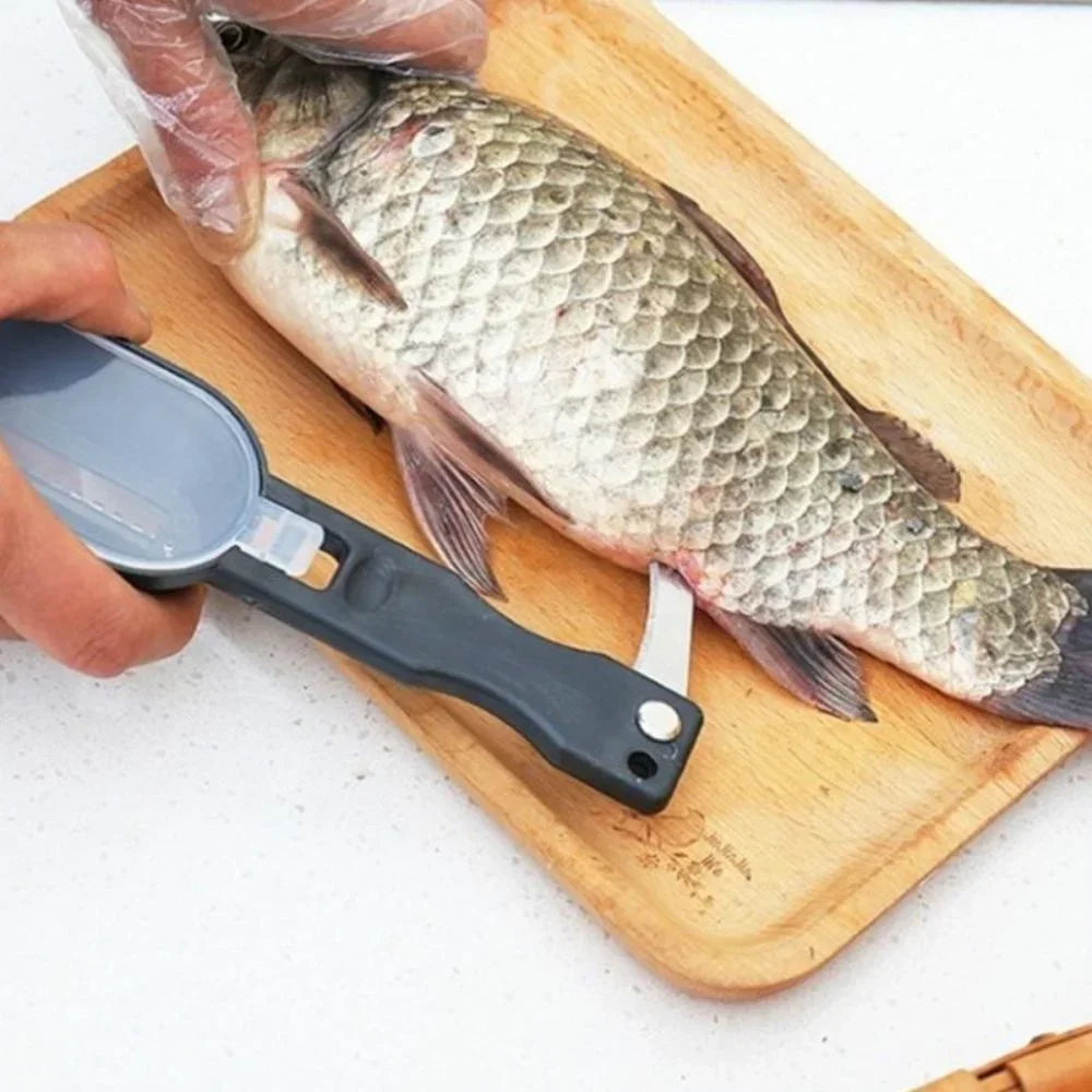 Fish Scale Remover Brush Fishing Scaler Tool Kitchen Cleaning Accessory Fish Skin Scraper Planner Knife for Easy Cooking