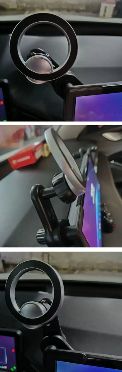 Universal Magnetic Phone Holder for Car Display Screen 360 Degree Rotation Strong Magnet Car Mount for iPhone 15 MagSafe Xiaomi
