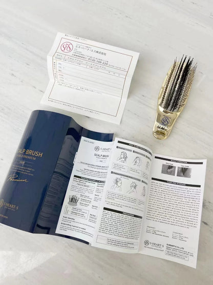 S Heart S Scalp Brush World Model (Short) Gold Black Silver New Package from Japan