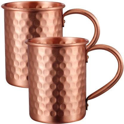 100% Copper Moscow Mule Mug 1/2/3/4PCS 400ml Durable Coppery Beer Mugs Coffee Mug Milk Cup Pure Copper Bar Cup