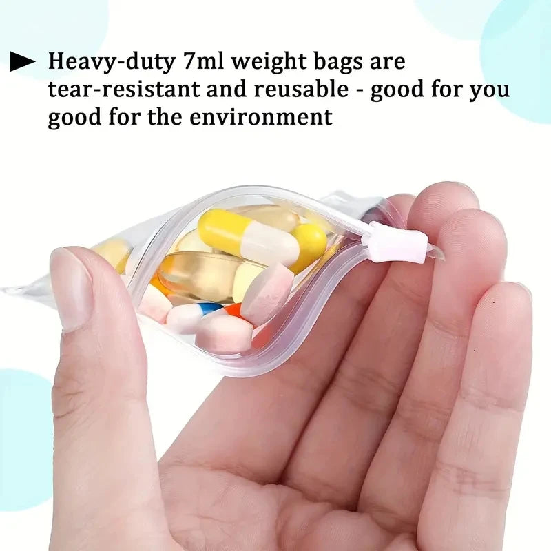 5pcs Self-Sealing Reusable Pill Pouch for Travel Medication and Small Items - Convenient and Secure Organizer for Travel Essenti