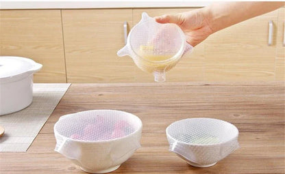 Reusable Food Fresh Lid, 3pcs/Set Silicone Stretch Cover, Suction Cover for Cooking Pot, Pan, Bowl, Vacuum Sealer Wrap