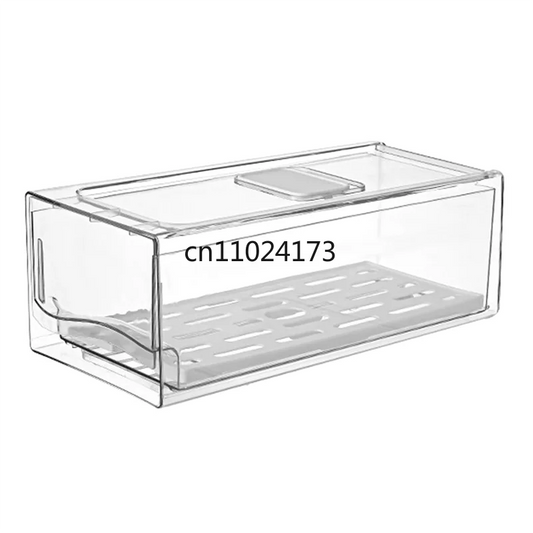 Refrigerator Organizer Bins With Pull Out Drawers Fridge Produce Drawer Set For Save Vertical Space Durable