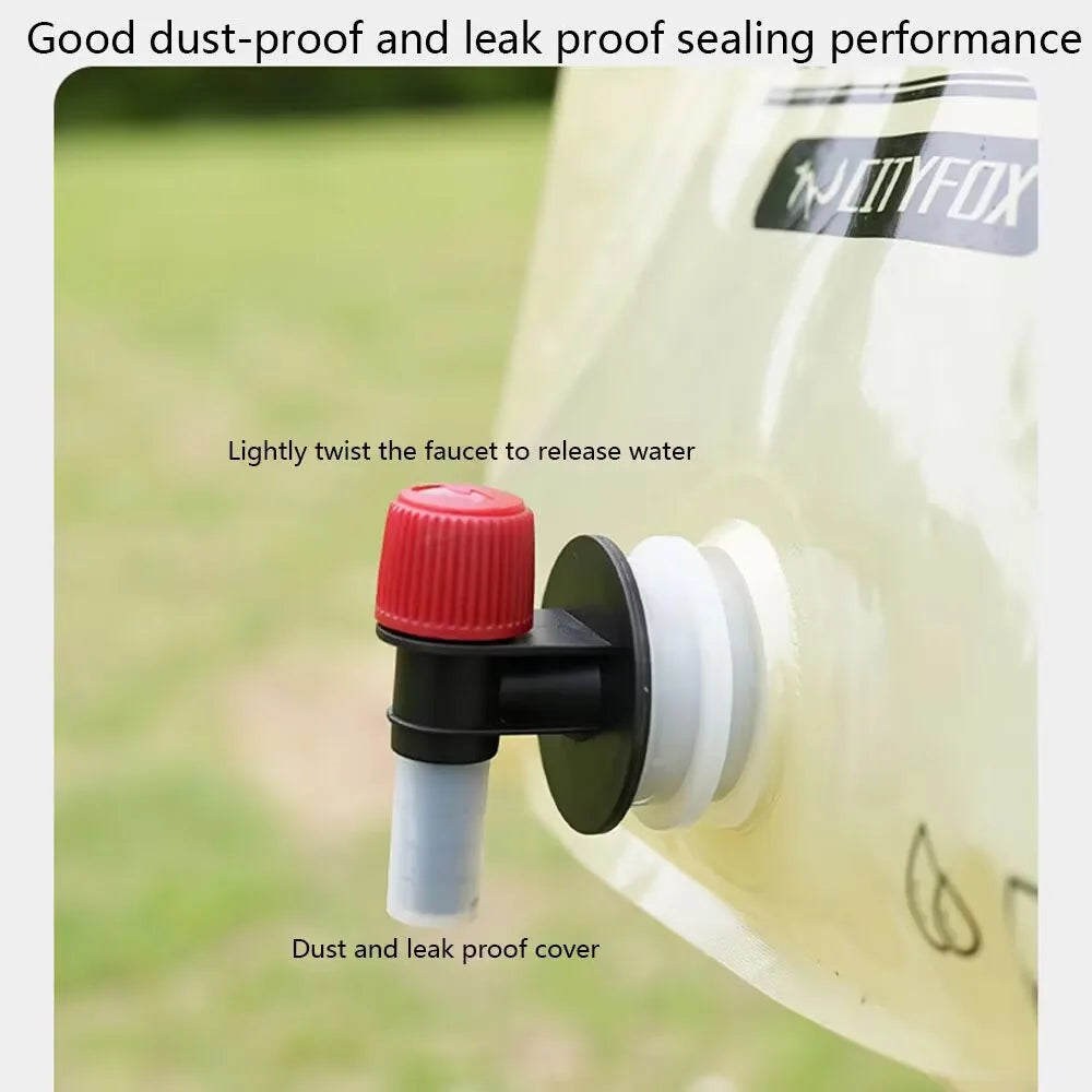Outdoor Water Storage Bag 8L With Faucet Valve Travel Camping Food Grade Large Capacity Portable Foldable Plastic Water Bag