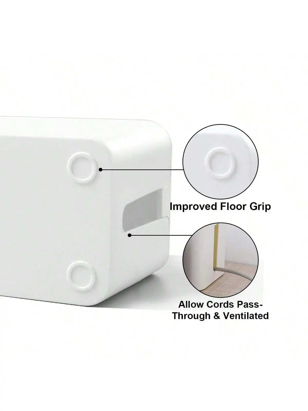 3 Pcs/Set Cable Management Boxes Organizer Strip Charger Wire Cable Storage Box Dust Large Storage Wires Keeper Holders