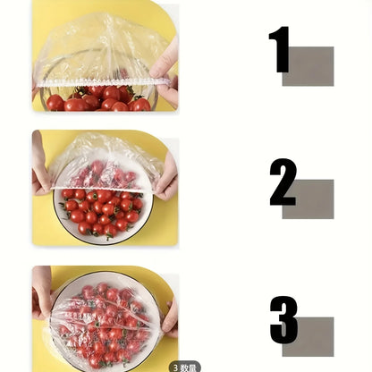 Reusable Disposable Food Cover Plastic Wrap Durable Elastic Food Lids for Bowls Elastic Plate Covers For Kitchen Food Saver Bag