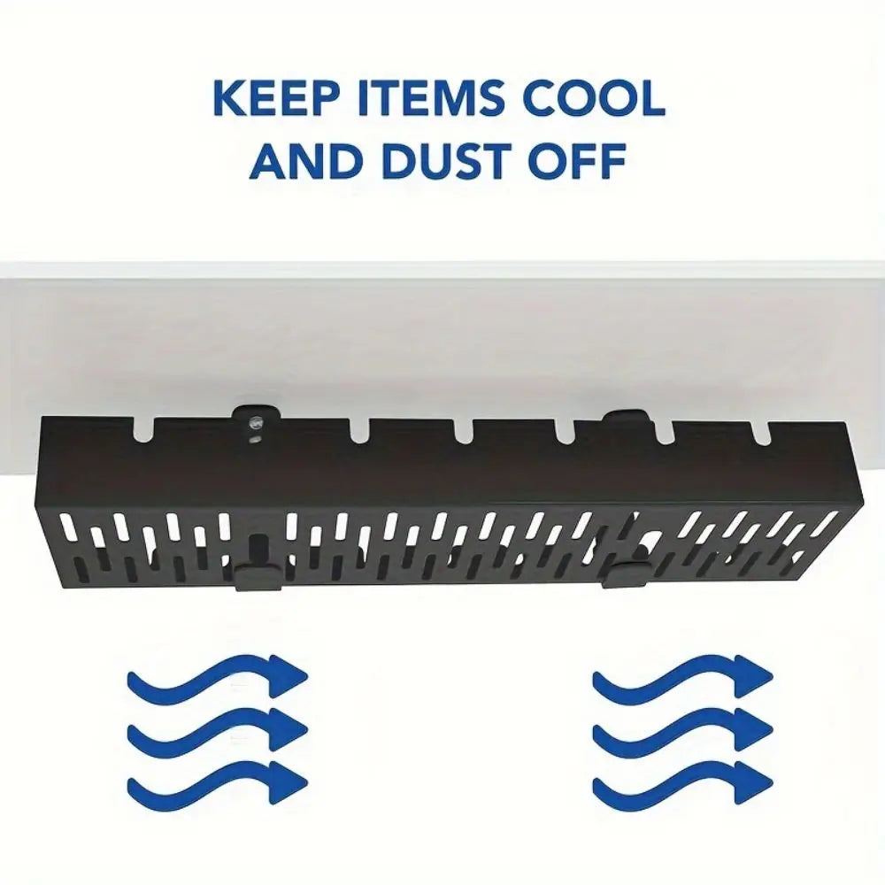 1pc Cable Management Tray Under the Office Desk, Iron Wire Tidy Storage Box, Office and Home Cable Rack, Used for Standing Desks