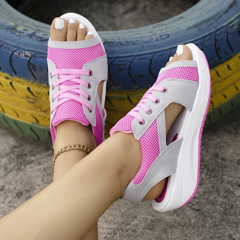 Women Sandals New Lady Platform Chunky Sandals Comfortable Women's Sandals Open Toe Casual Summer Sports Shoes Plus Size 43
