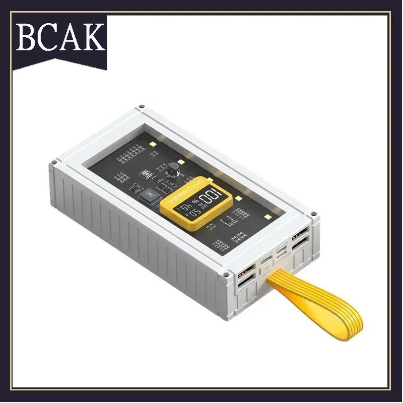 BCAK  Brand discount store 30000mAh 50000mAh 120W Fast Charging Transparent Power Bank 200000mAh Large-capacity Mobile Power