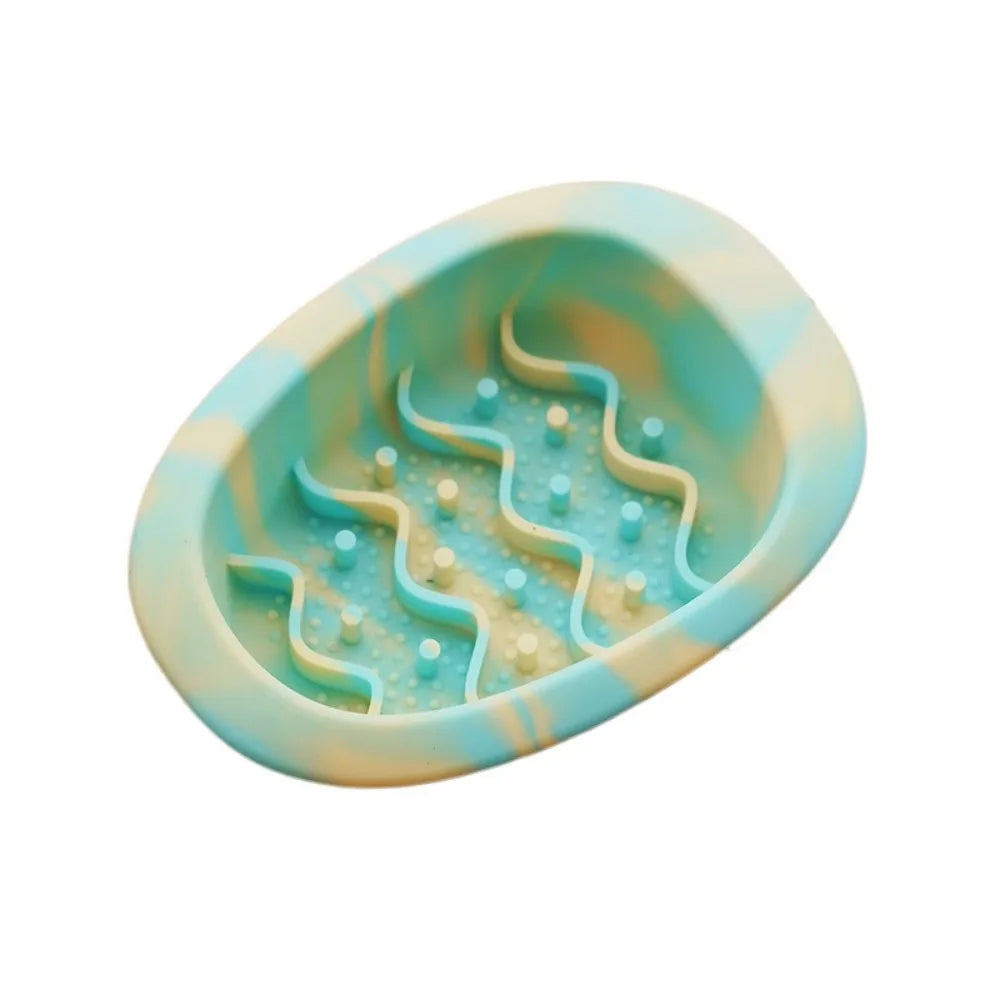 Silicone Pet Slow Food Bowl Help Healthy Multiple Colors Pet Licking Pad Anti Overturning Anti Knock Pet Bowl for Dogs and Cats