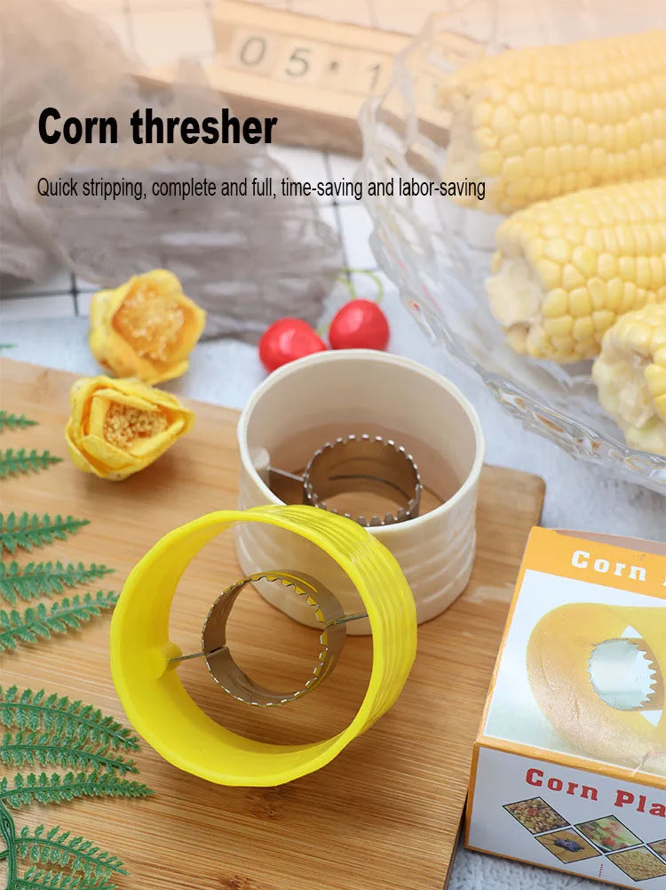 Stainless Steel Corn Thresher Fruit Vegetable Tools Easy Peeling Corn Thresher Peeler Corn Cob Remover Kitchen Accessories