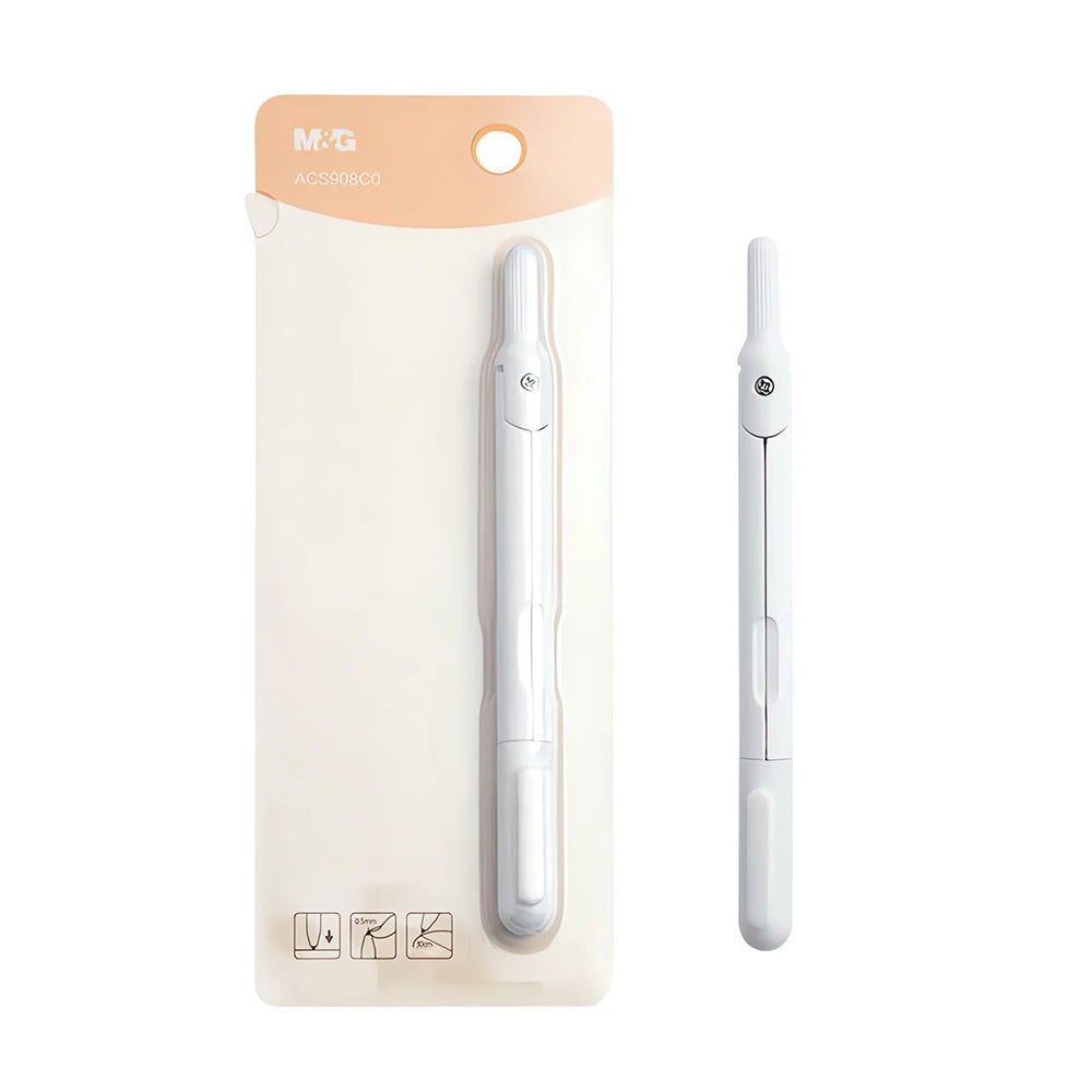 M&G Push-Free Mechanical Lead Compass *1 with Cap for Student Exam Drawing Student Stationery White